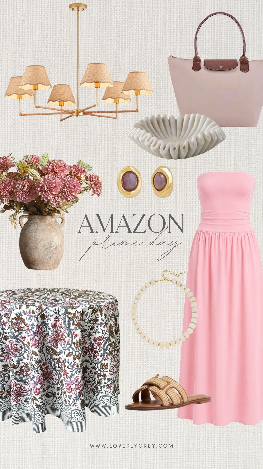 If you love timeless neutrals and a pop of pink, you need to check out these incredible Prime Day deals! Snag these gorgeous fashion, home, and accessory staples while they are on major sale today. Loverly grey, Amazon find, pink dress outfit, summer sandals, luxury lookalikes, elegant home lighting, floral decor finds

#LTKHome #LTKSeasonal #LTKSaleAlert