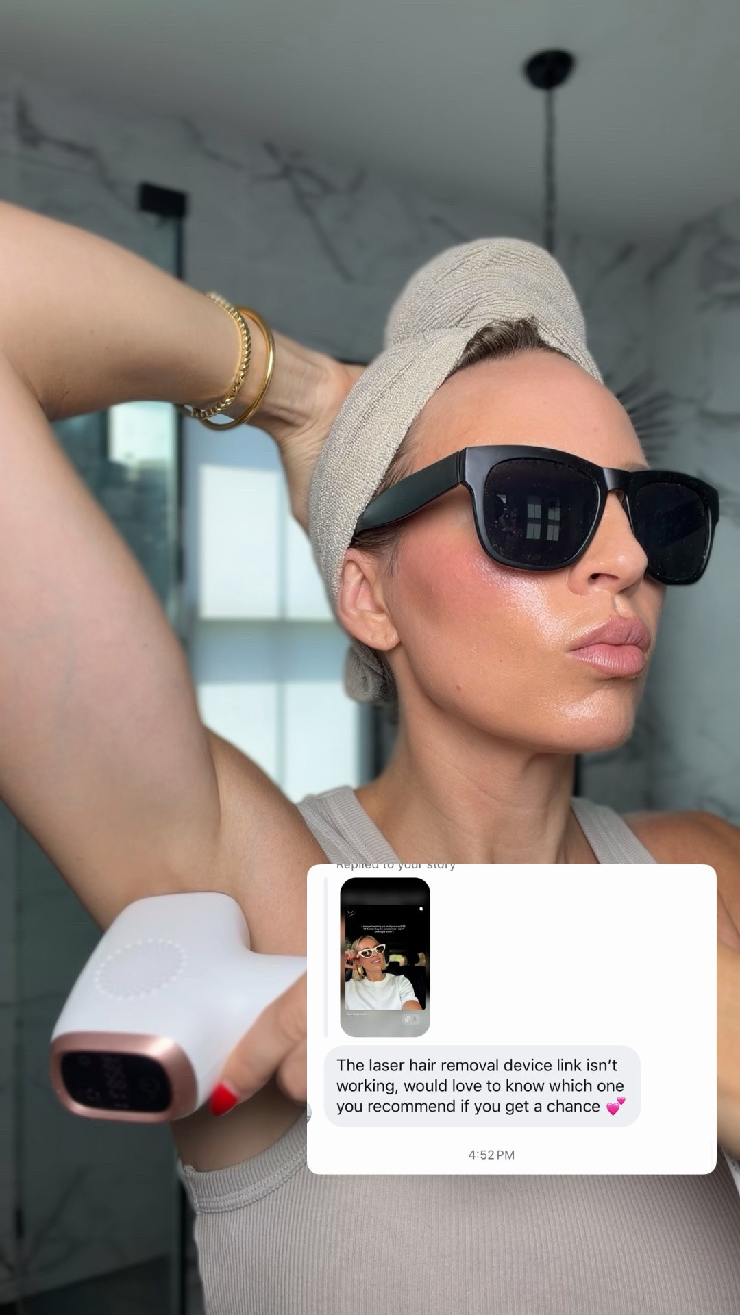 It’s this! I always get asked if this works all the time and yes it does work. I will say it takes a while to do your legs, but it definitely works. It’s much easier when you do smaller areas like your armpits and your bikini line. Also, you need to be consistent! ￼￼

#LTKBeauty #LTKstorytime #LTKOver40