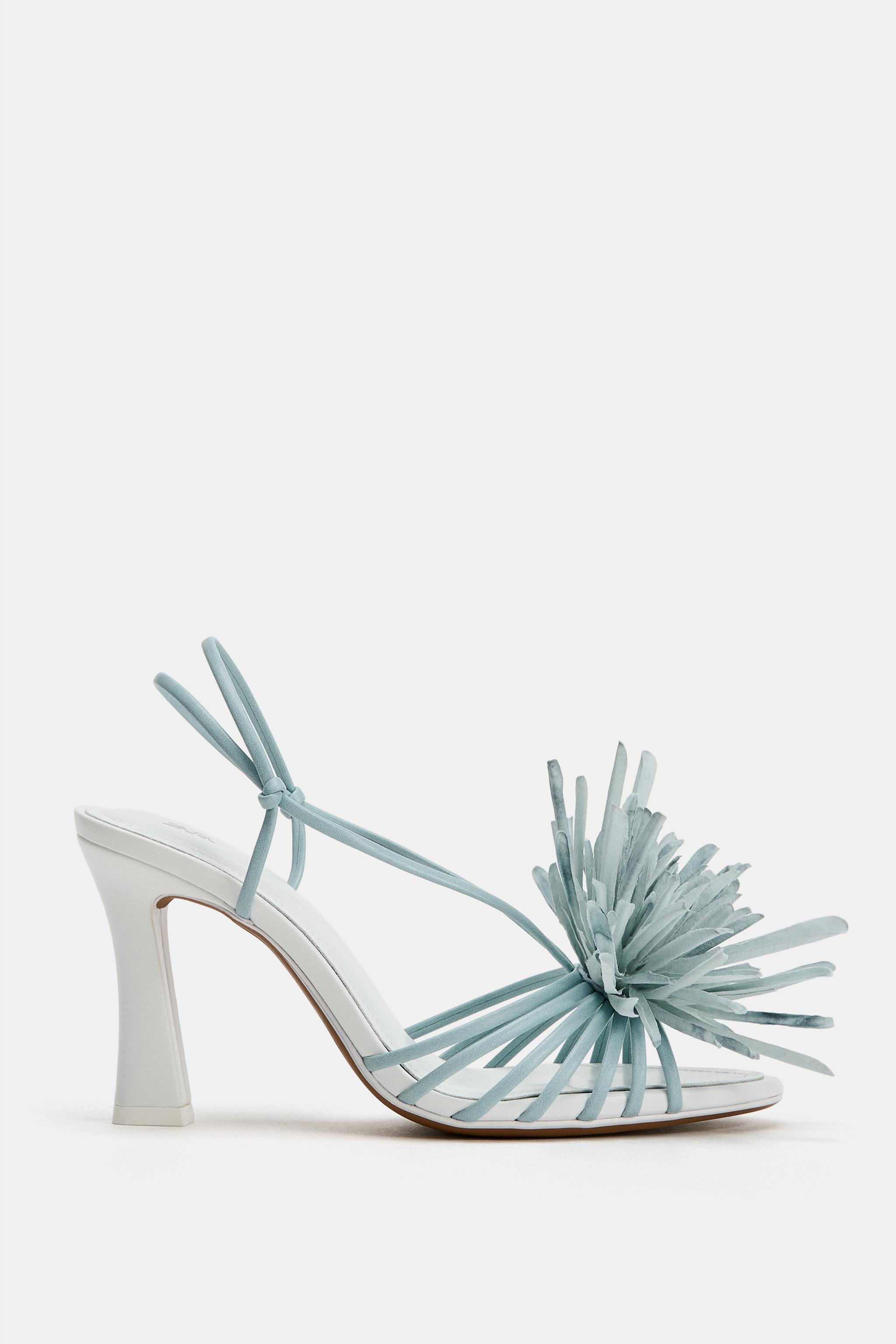 FLORAL HEELED SANDALS | Zara US