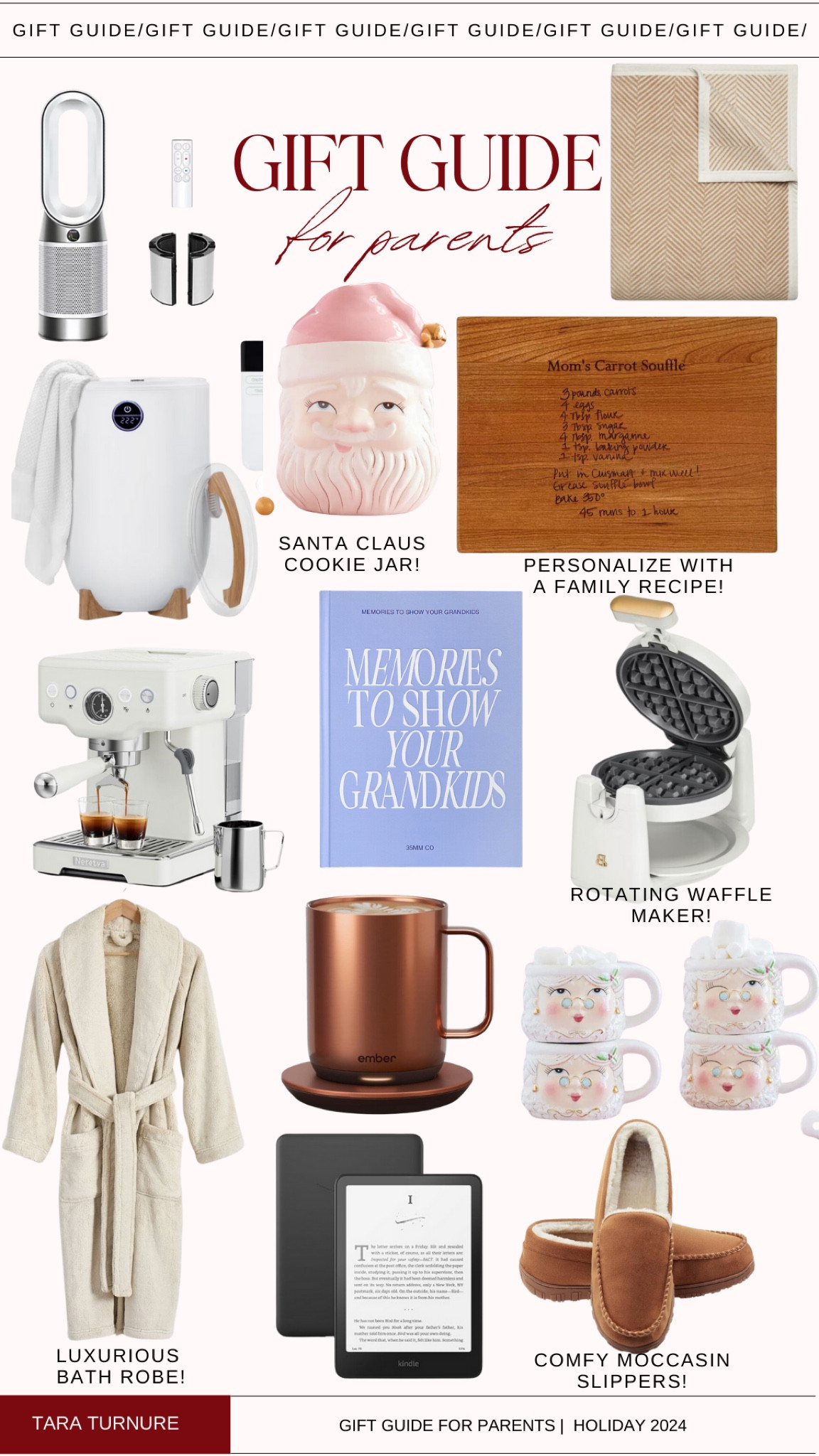 Gift guide. Gift idea. Santa. Mrs. Claus. Kindle. Scrapbook. Towel warmer. Slippers. Bath robe. Ember mug. Trending. Best sellers. Viral. For the parents. Cookie jar. Photo album. Mugs. Ember mug. Espresso machine  

#LTKSeasonal #LTKHoliday #LTKGiftGuide
