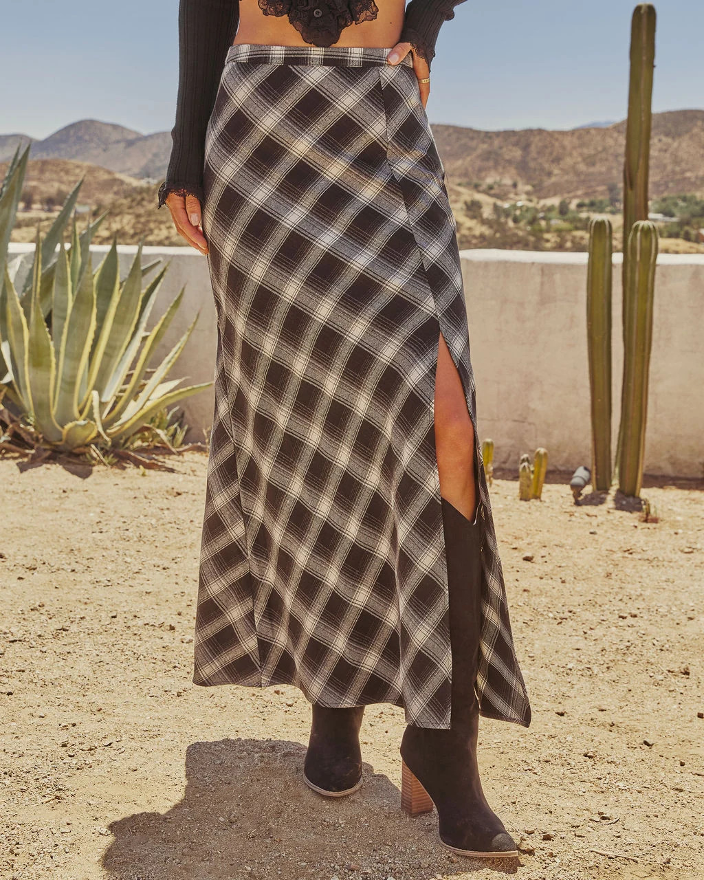 Mae Lynn Plaid Maxi Skirt | VICI