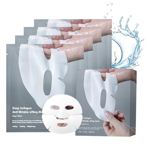 4PCS Deep Collagen Overnight Mask, Collagen Face Mask Deep Collagen Anti Wrinkle Lifting Mask Collagen Face Mask Overnight, Wash Free Collagen Films Lifting Mask for Face | Amazon (US)