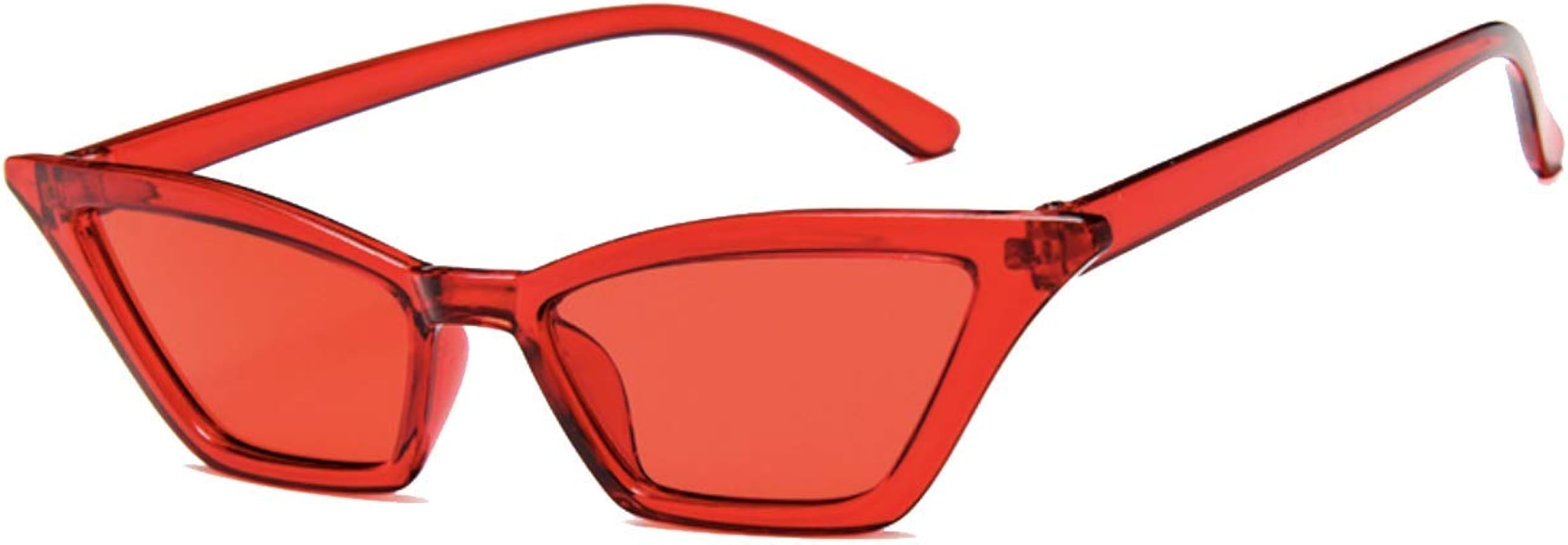Amazon.com: W&Y YING Retro Vintage Tiny Lens Frame Skinny Cat Eye Sunglasses for Women Colorful M... | Amazon (US)