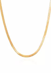 14k Yellow Gold Herringbone Necklace | Belk