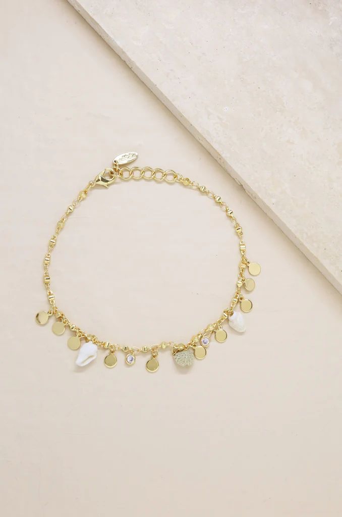 Let's Go Coastal 18k Gold Plated Anklet | Ettika