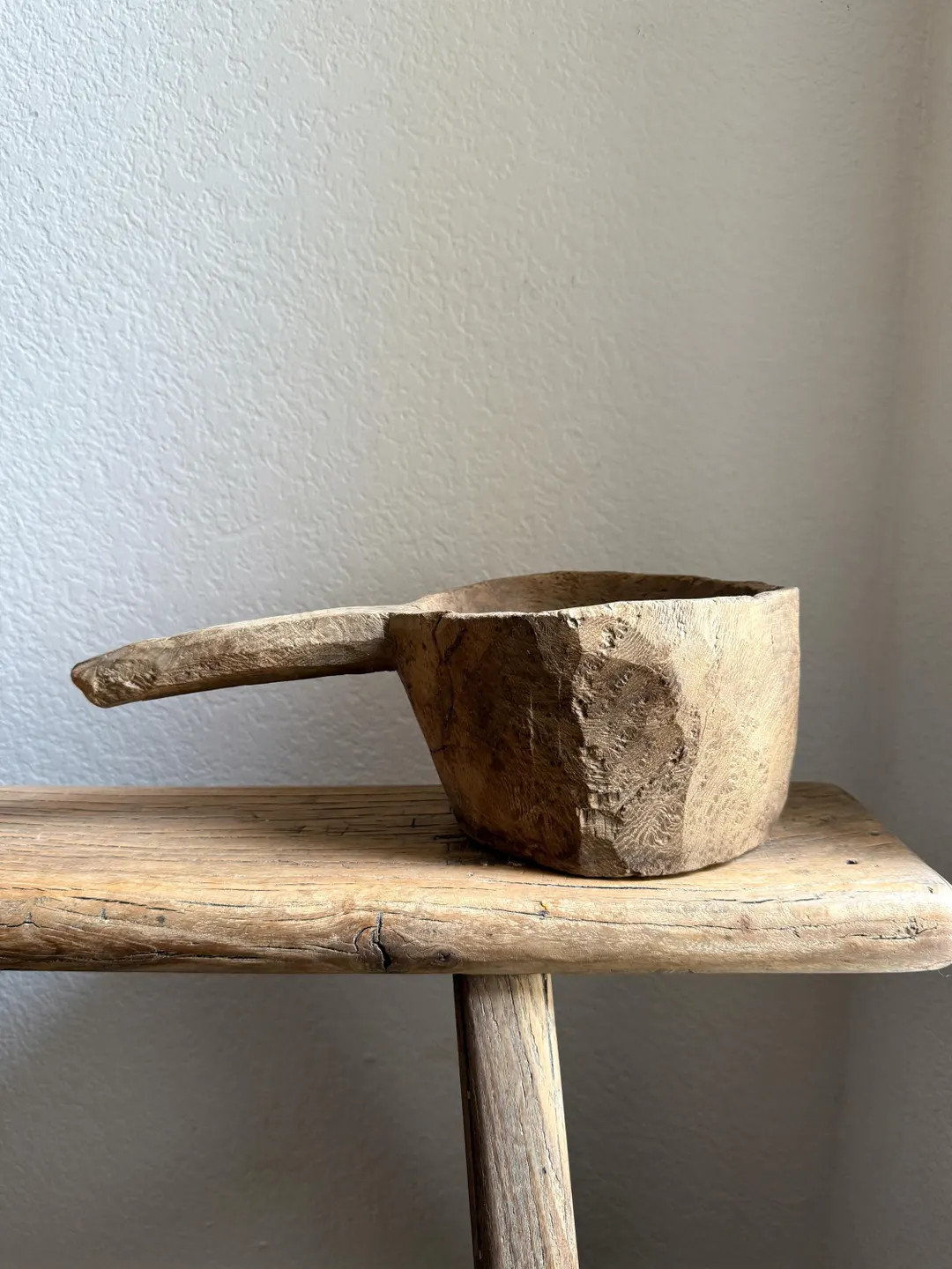 Antique Wood Mortar Bowl With Handle - Etsy | Etsy (US)