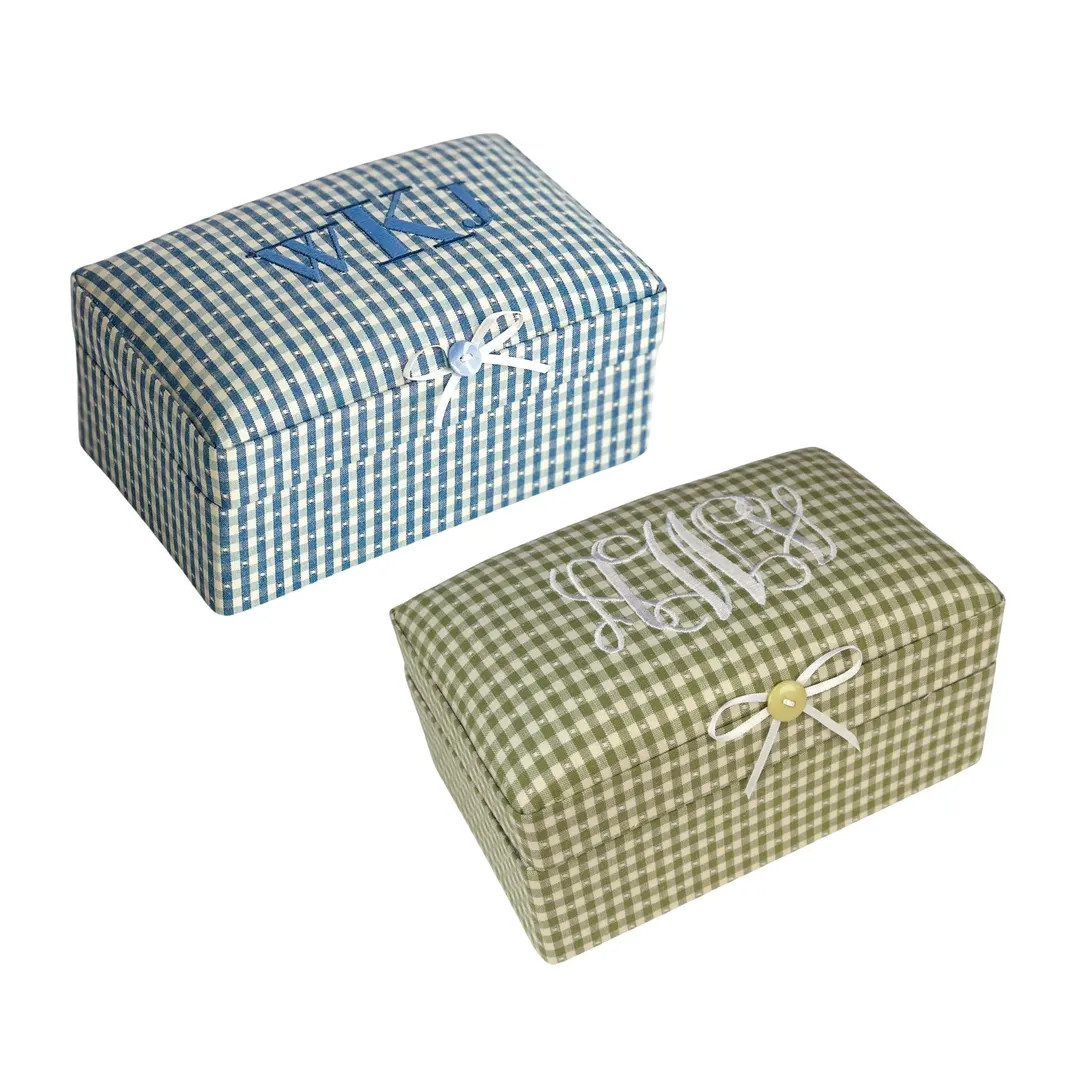 Small Baby Keepsake Box – Gingham Baby Keepsake Box, Cute Memory Box, Gingham Baby Keepsake Box... | Etsy (US)