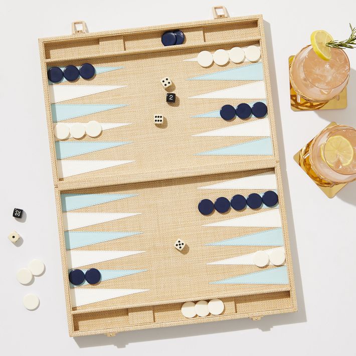 Raffia Backgammon Game Set | Mark and Graham