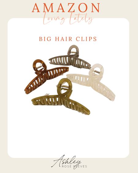 Amazon Loving Lately 
Big hair clips

#LTKunder50 #LTKbeauty #LTKstyletip