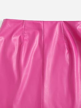 Floerns Women's Faux Leather Bodycon Split Mini Skirt | Amazon (US)