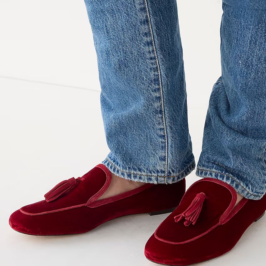 Marie tassel loafers in velvet | J.Crew US