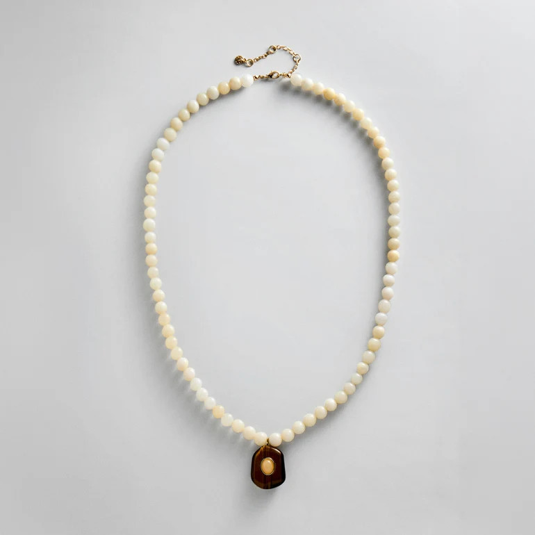 Janelle Semi-Precious Necklace - Ivory | BaubleBar
