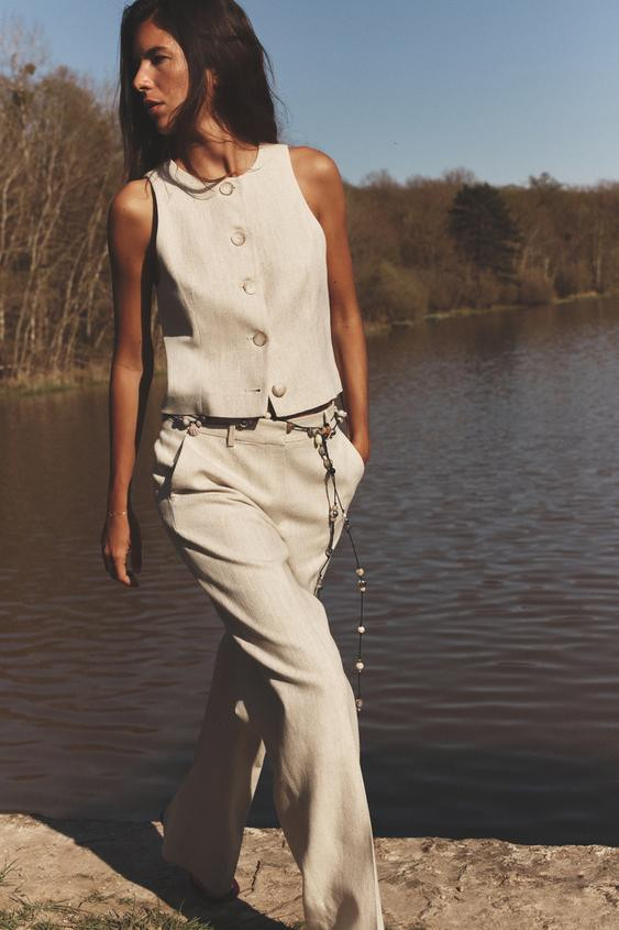 RUSTIC STRAIGHT LEG PANTS | Zara US