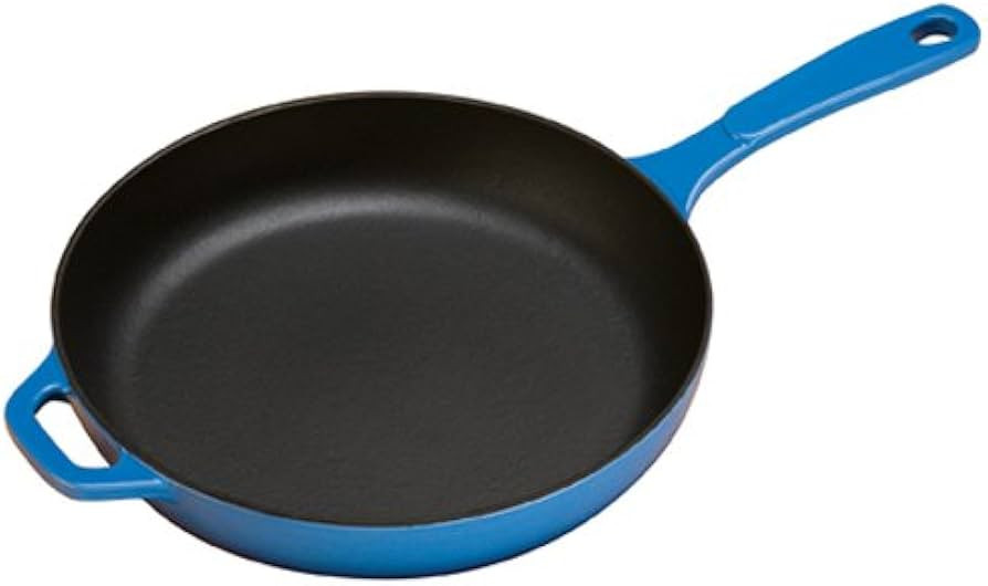 Lodge Color EC11S33 Enameled Cast Iron Skillet, Caribbean Blue, 11-inch | Amazon (US)