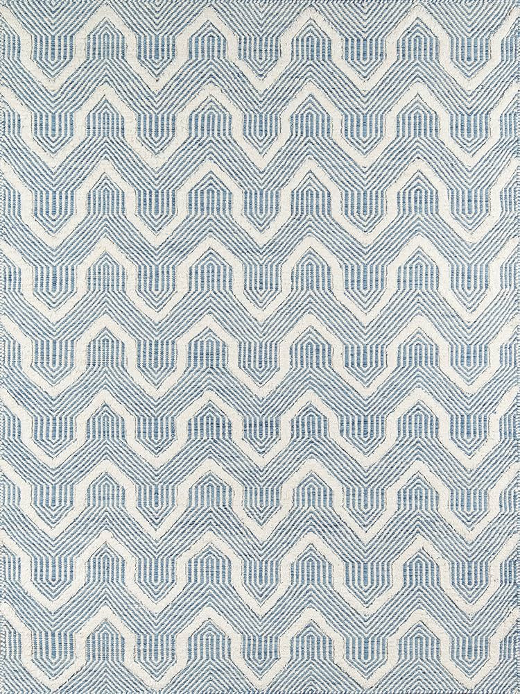Erin Gates by Momeni Langdon Prince Blue Hand Woven Wool Area Rug 5' X 8' | Amazon (US)
