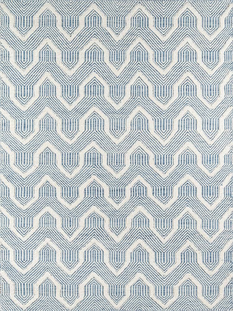 Erin Gates by Momeni Langdon Prince Blue Hand Woven Wool Area Rug 5' X 8' | Amazon (US)