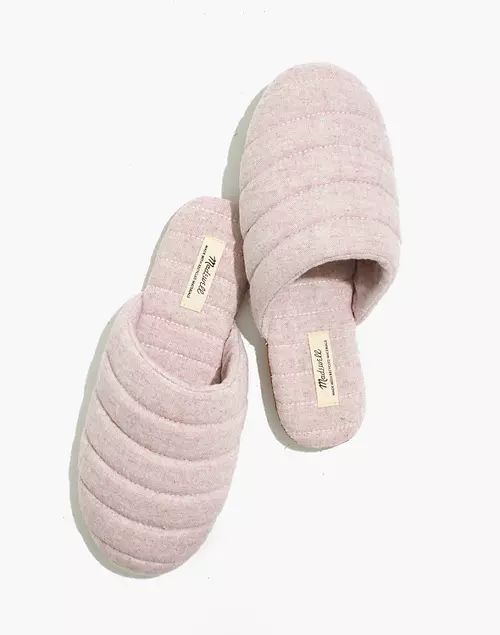 Chambray Quilted Scuff Slippers | Madewell