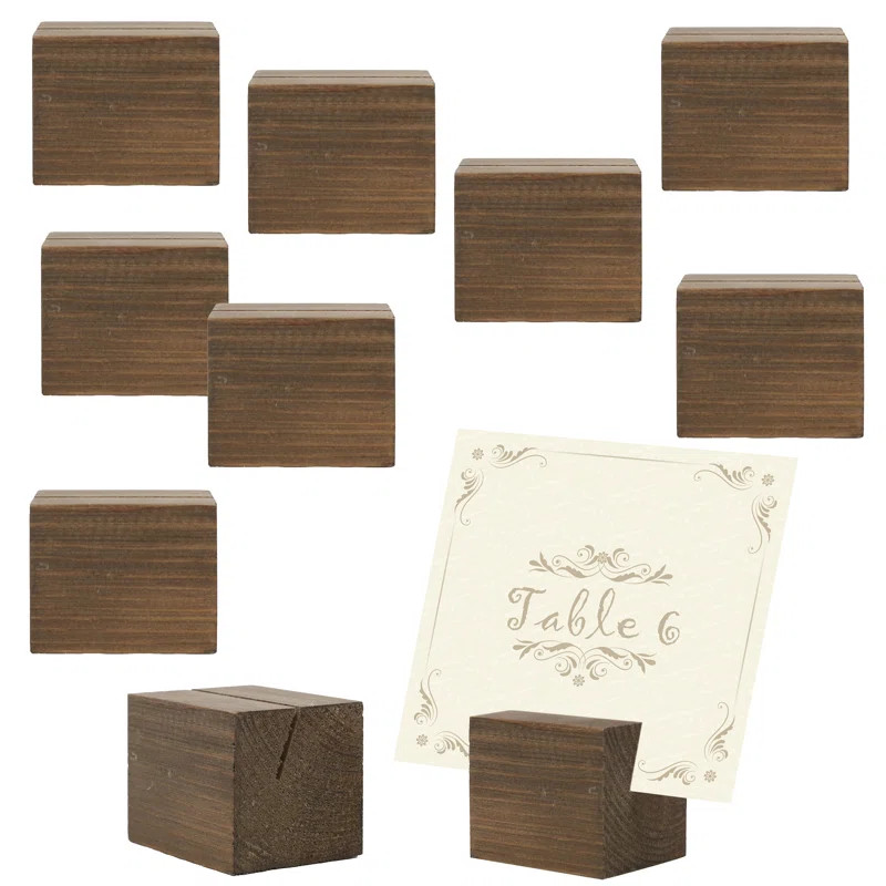 Wooden Tabletop Place Card Holder (Set of 10) | Wayfair North America