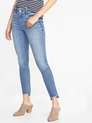Mid-Rise Rockstar Super Skinny Step-Hem Jeans | Old Navy US