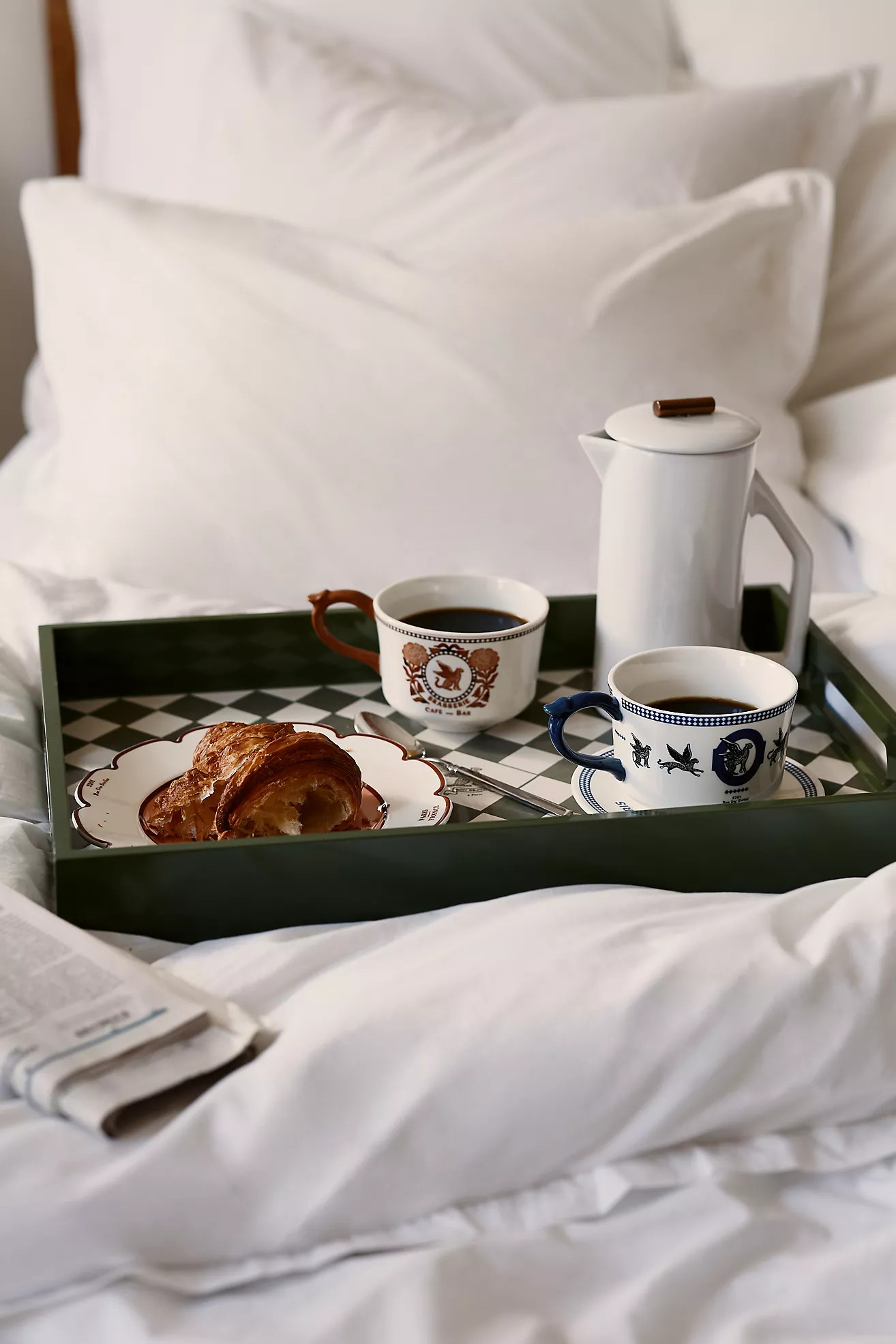 Hotel Lacquer Checkered Tray | Anthropologie (US)