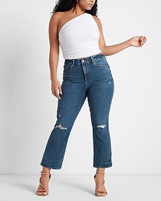 Conscious Edit High Waisted FlexX Cropped Flare Jeans | Express