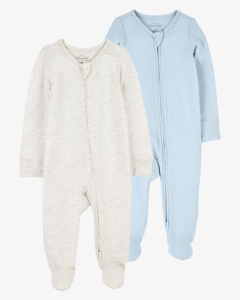 Baby 2-Pack Zip-Up PurelySoft Sleep & Play Pajamas | Carter's Inc