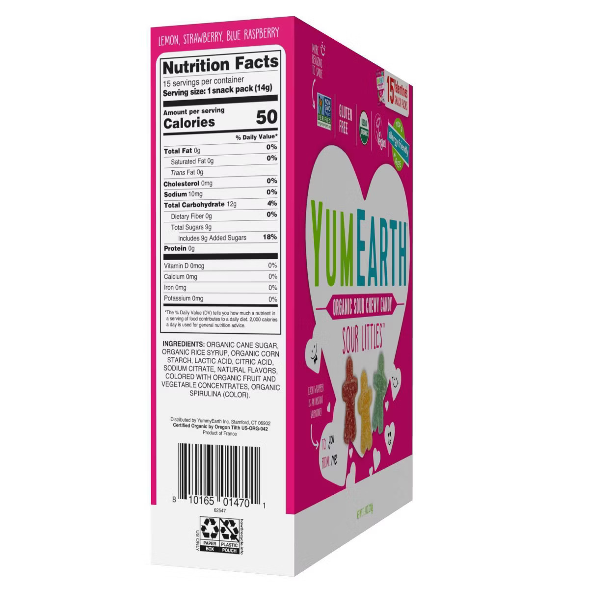 YumEarth Valentine's Organic Sour Littles 7.4oz/15ct | Target