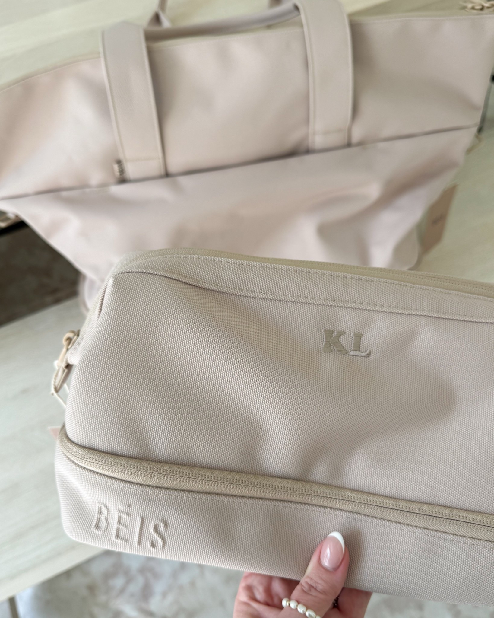 New travel bag and toiletry bag! They come as a travel set and are 20% off right now 😍 just got mine in and love!! 

This is the beige and it’s much lighter than the online photos!

Beis, new arrivals, weekender bag, personalized, fancythingsblog

#LTKSaleAlert #LTKTravel