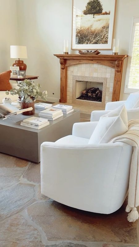 White swivel rocker barrel chairs 🤍

#furniture #livingroom #familyroom 

#LTKsalealert #LTKhome #LTKfamily