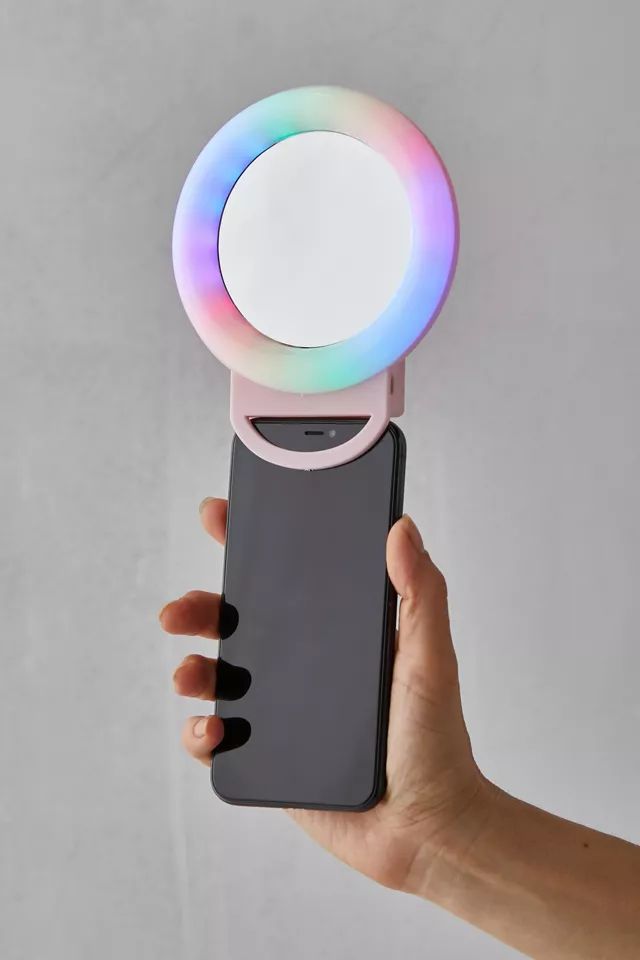 Brilliant Ideas Color-Changing Clip-On Selfie Ring Light Mirror | Urban Outfitters (US and RoW)