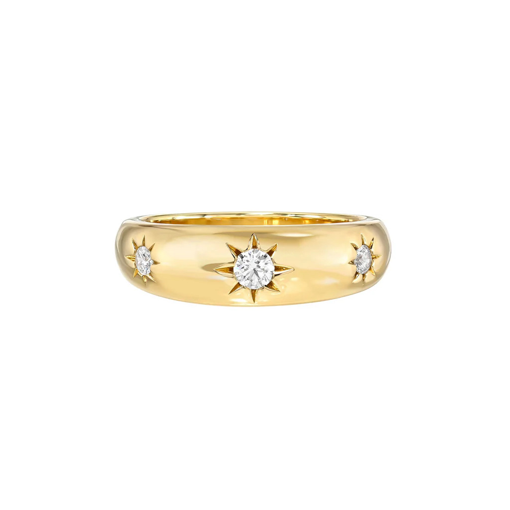 Star Set Rounded Ring | Logan Hollowell