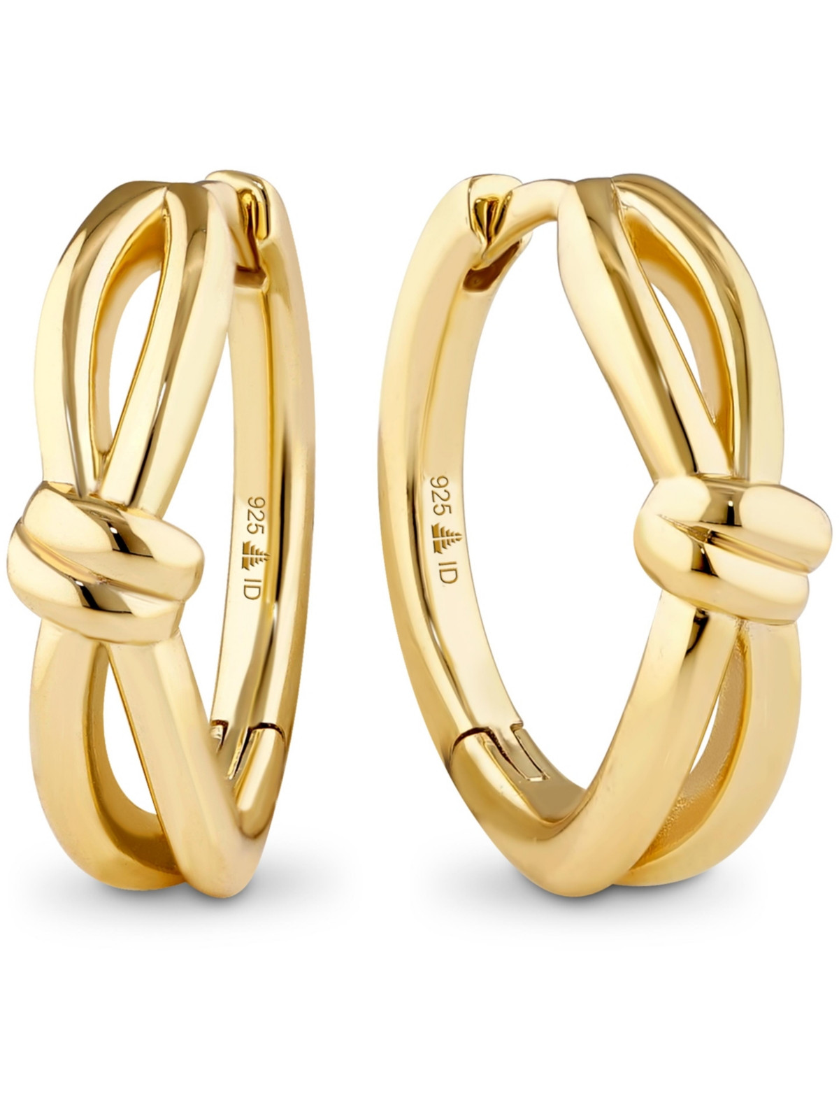 Devata Love Knot Hoop Earrings in Gold Plated Sterling Silver - Gold | Macy's