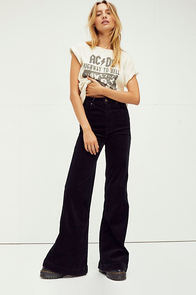 Rolla's East Coast Velvet Flare Jeans | Free People (Global - UK&FR Excluded)