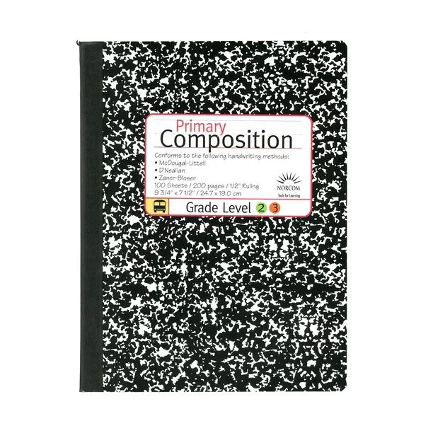 Norcom 100 Sheets Primary Composition Book, Grades 2 & 3, Dimensions 9.75" x 7.5" | Walmart (US)