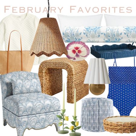 February best sellers!
Slipper chair, pleated lamp shade, woven table, Target finds, scalloped pendant, quilted sweatshirt, straw bag, bolster pillow, block print lamp shade, smocked swimsuit, candlestick, tablescape accessories, sconce, jcrew, grandmillennial style

#LTKunder50 #LTKswim #LTKhome