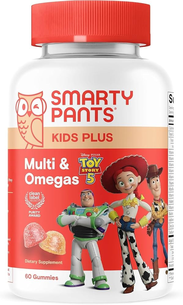 SmartyPants and Disney-Pixar\u2019s Toy Story 5 Kids Multivitamin Gummies, Omega 3 DHA EPA, Vitam... | Amazon (US)