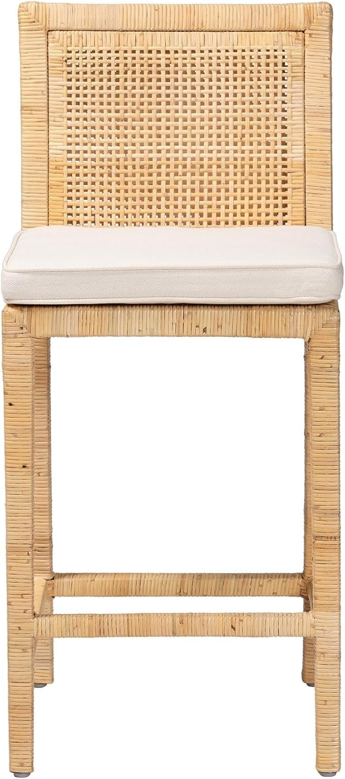 bali & pari Sofia Bar Stool, Counter Height, Natural | Amazon (US)