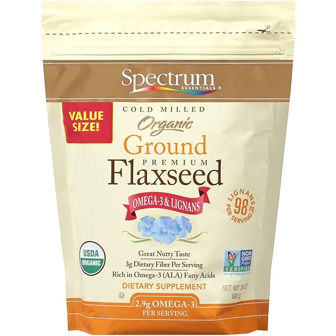 Spectrum Essentials Organic Ground Premium Flaxseed, 24 Oz | Amazon (US)