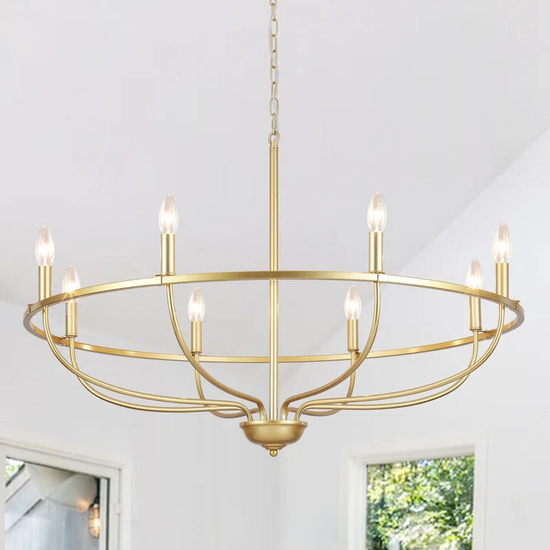 Thorgard 8 - Light Dimmable Wagon Wheel Chandelier | Wayfair North America