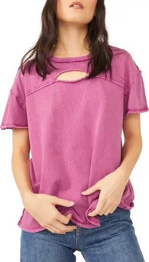 Free People We the Free Cutout Boxy Cotton T-Shirt | Nordstrom | Nordstrom