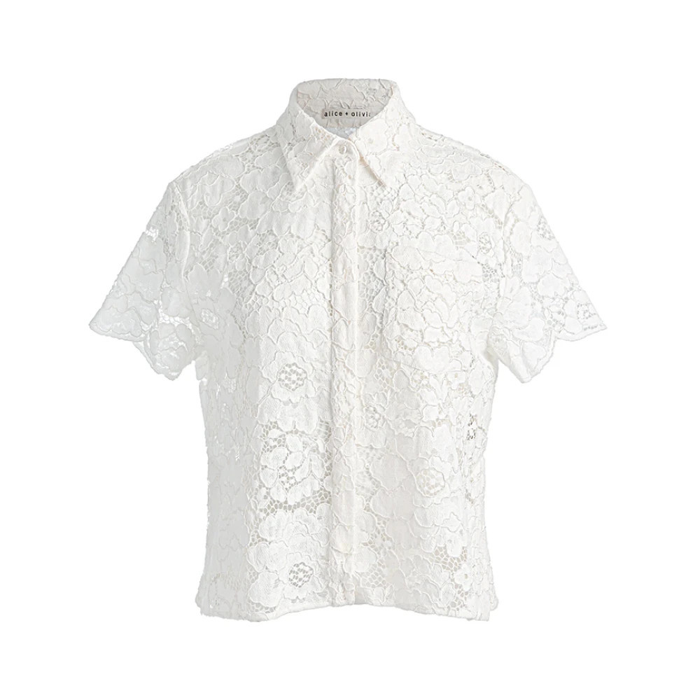 Lane Lace Button Down - Dames - Overhemden - Wit - M - Katoen - Overhemden | Miinto Belgium