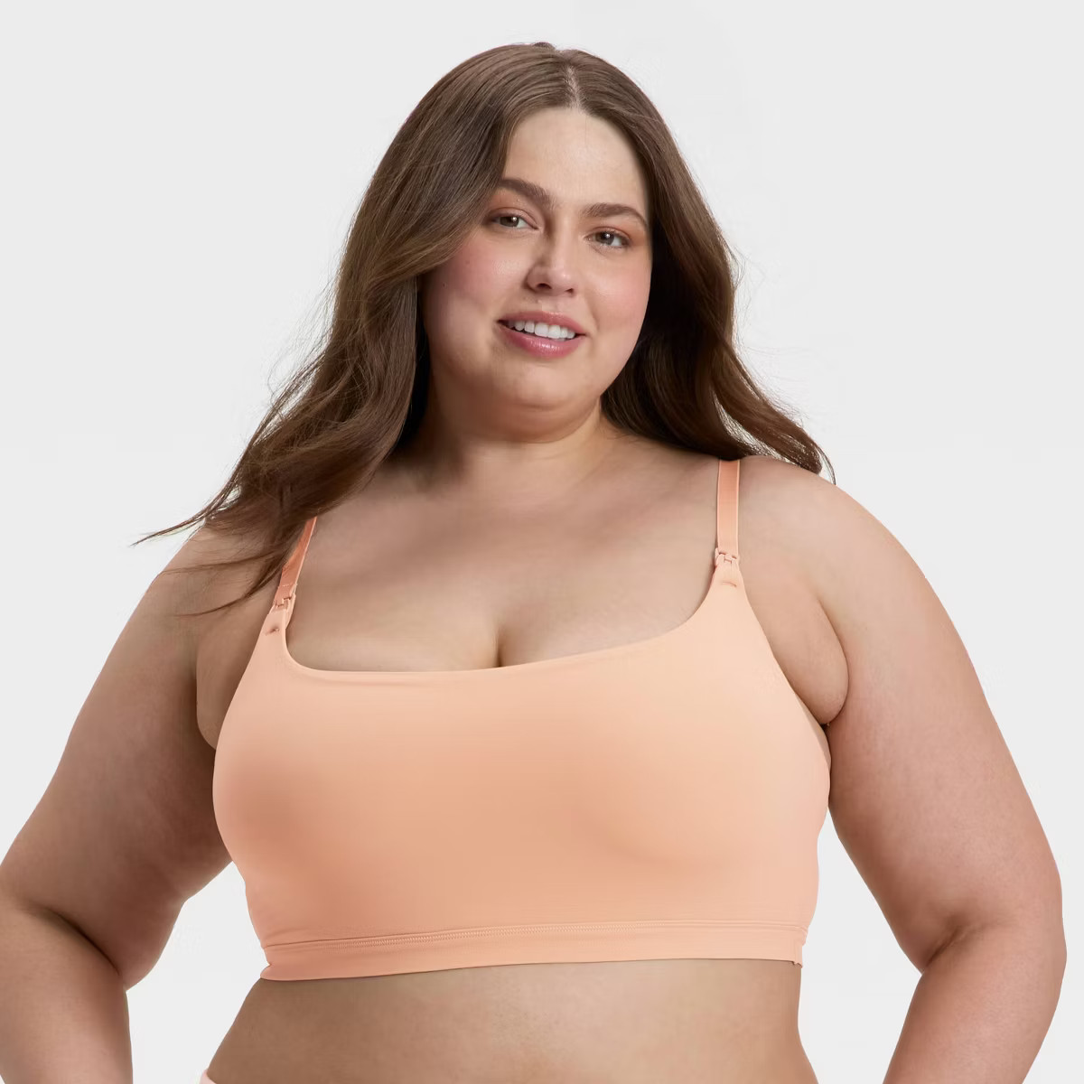 Women's Luxe Stretch Unlined Nursing Bralette - Auden\u2122 Pearl Tan L | Target