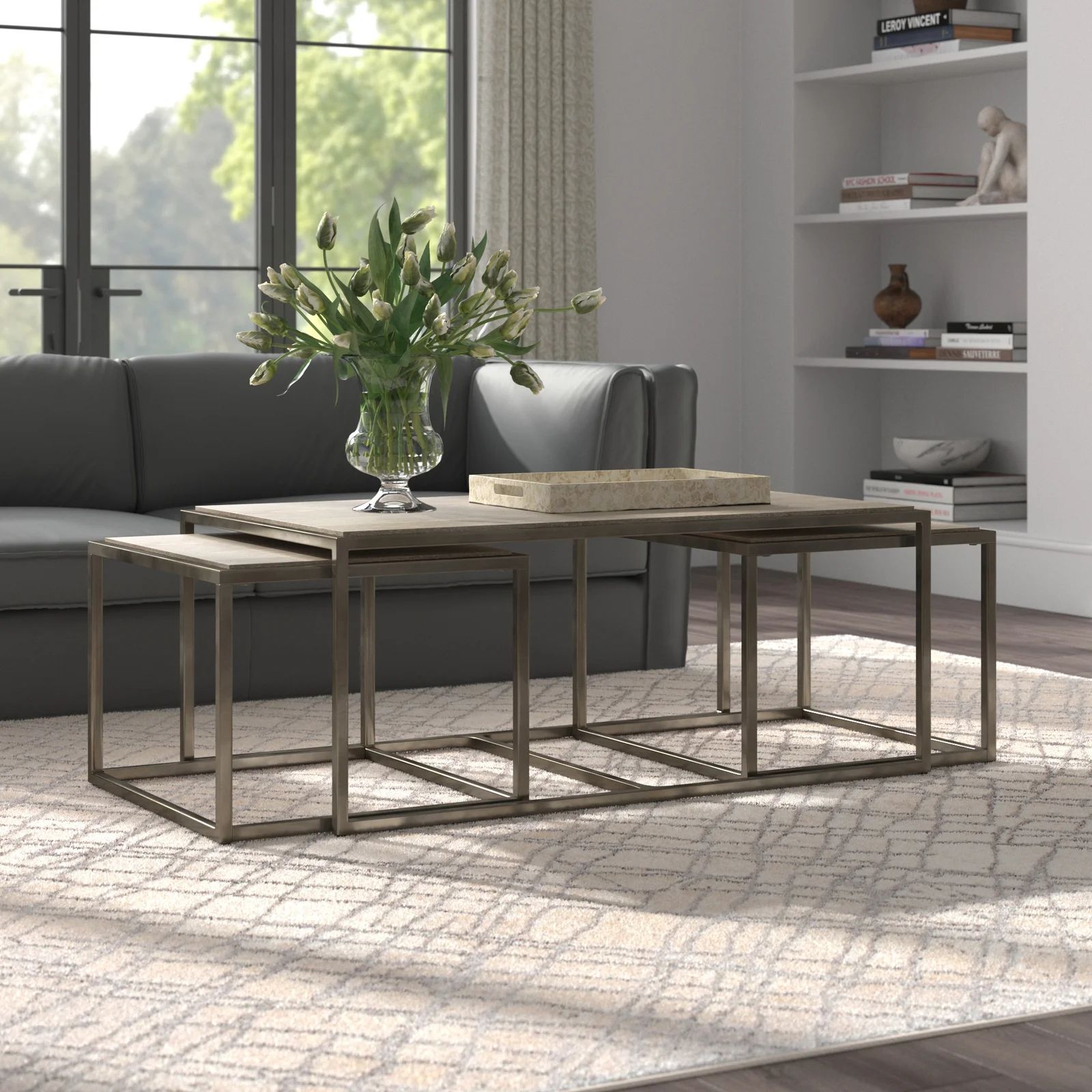 Kressley Frame 3 Piece Nesting Table Set | Wayfair North America