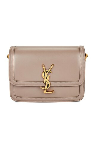 Saint Laurent Small Solferino Satchel Bag in Greyish Brown | FWRD | FWRD 