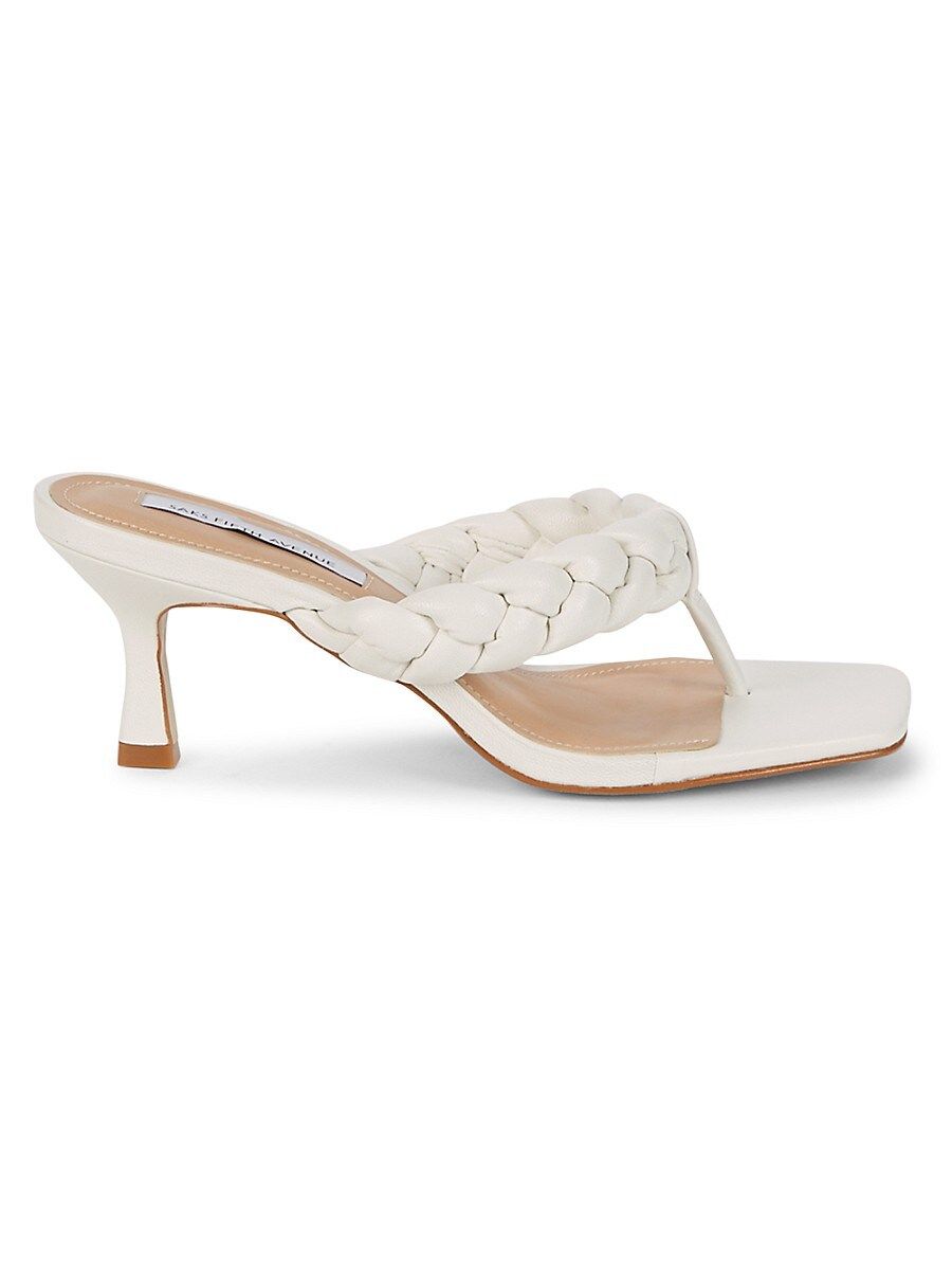 Saks Fifth Avenue Women's Braided Heeled Sandals - White - Size 5.5 | Saks Fifth Avenue OFF 5TH