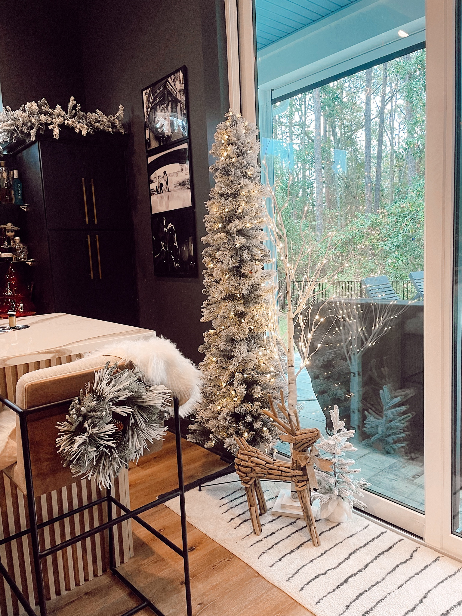 Our snowy saloon giving all the cozy vibes! 

#winter #christmas #snow #skilodge #homedecor #flocked

#LTKhome #LTKSeasonal #LTKHoliday