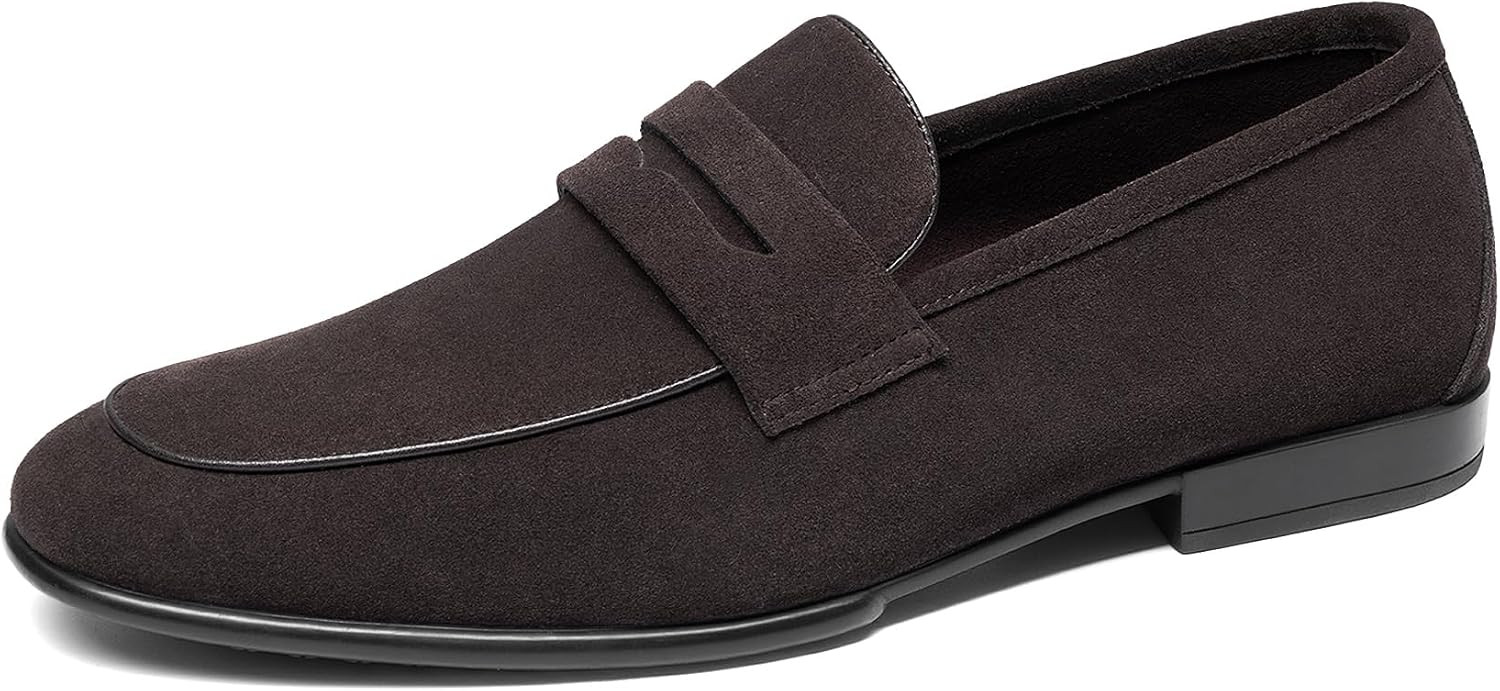 Bruno Marc Men's Penny Loafers Leather Suede Dress Shoes | Amazon (US)