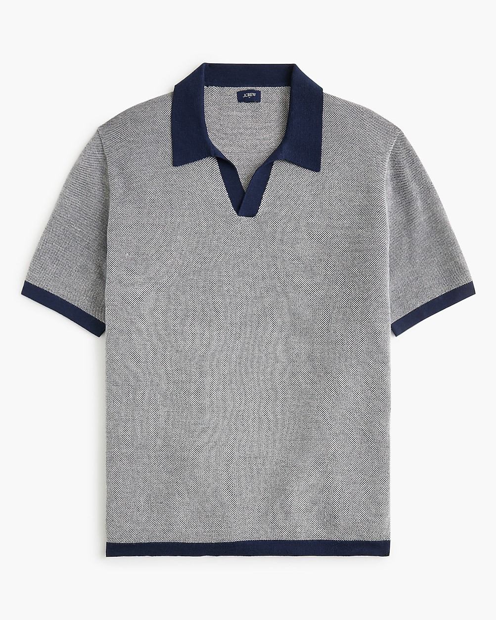 Merino wool-blend johnny-collar sweater-polo | J.Crew Factory