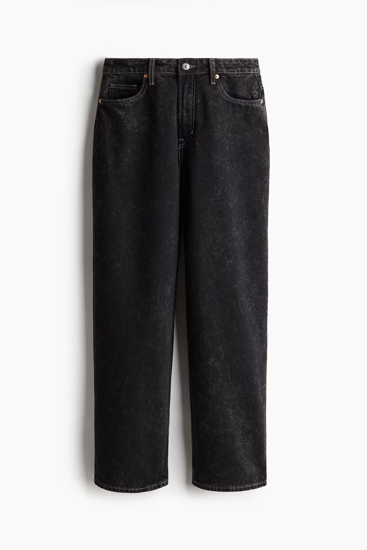 Curvy Fit Baggy High Jeans - Negro - MUJER | H&M ES | H&M (FR, IT, ES, PT, BE)