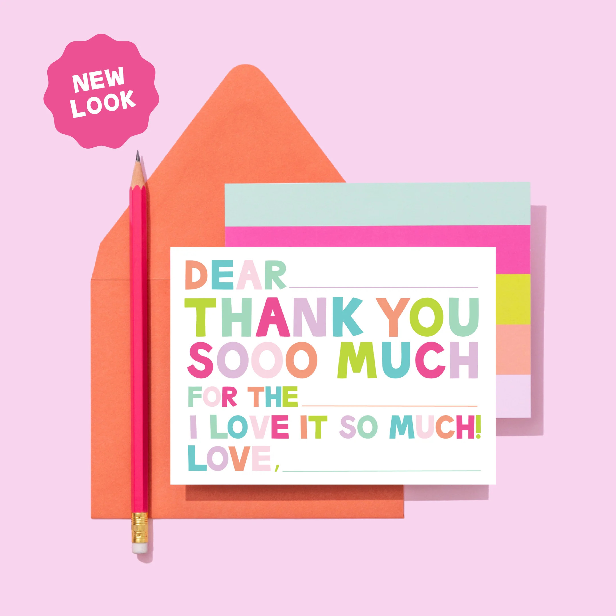 Kids Fill In Thank You Notes - Pinks | Joy Creative Shop